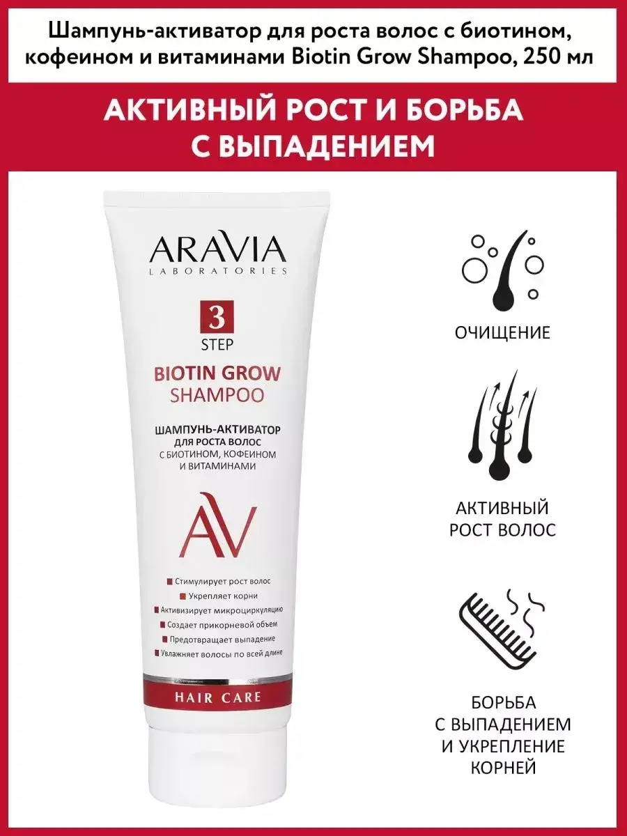 Biotin and Caffeine Hair Growth Shampoo, 250 ml