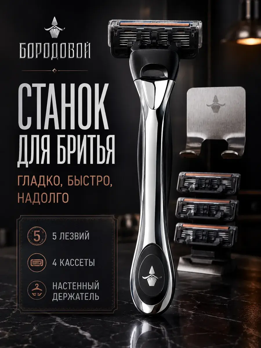 Borodovoy Reusable Razor with Replaceable Cassettes