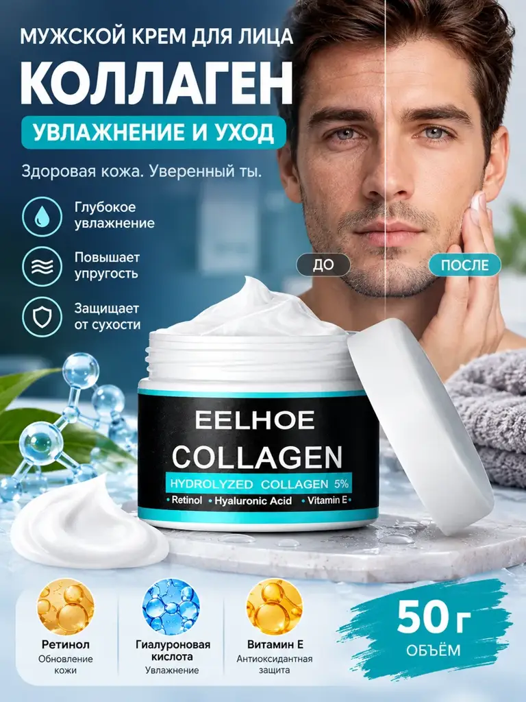 Eelhoe Men's Anti-Wrinkle Retinol Facial Cream #1