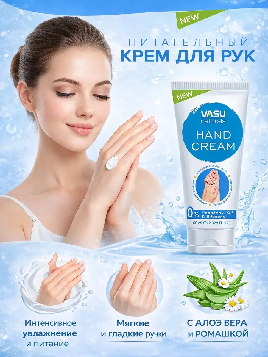 VASU Nourishing Hand Cream with Black Seed Oil 60 ml