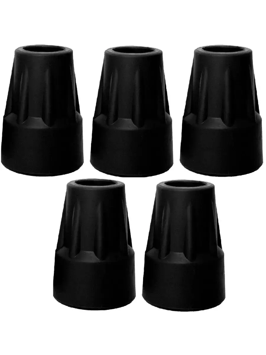 Aversus Rubber Crutch Tips 19 mm Charcoal Black 5 Pack