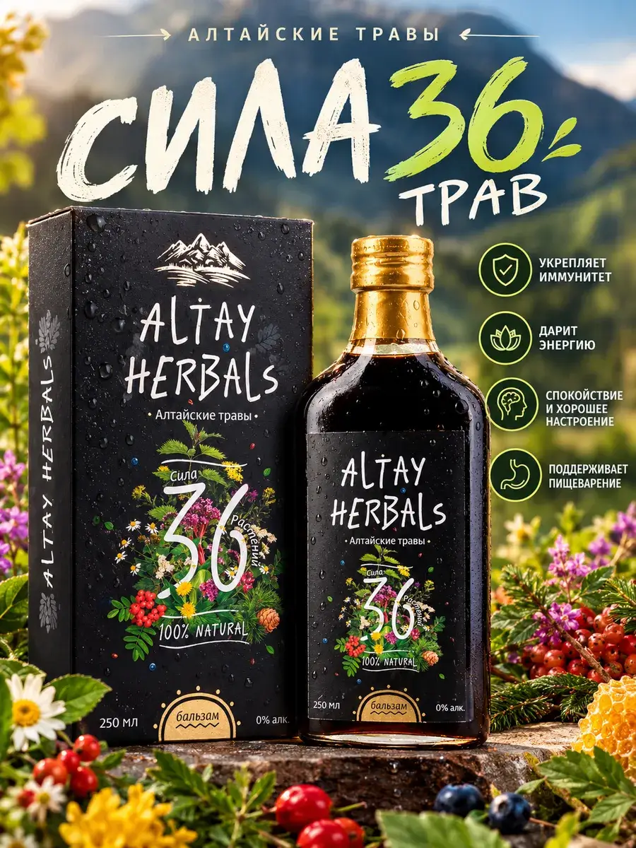 Altai Herbs Strength 36 Herbs Balm 250 ml