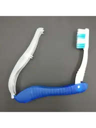 Foldable Disposable Toothbrush, Navy Blue #1