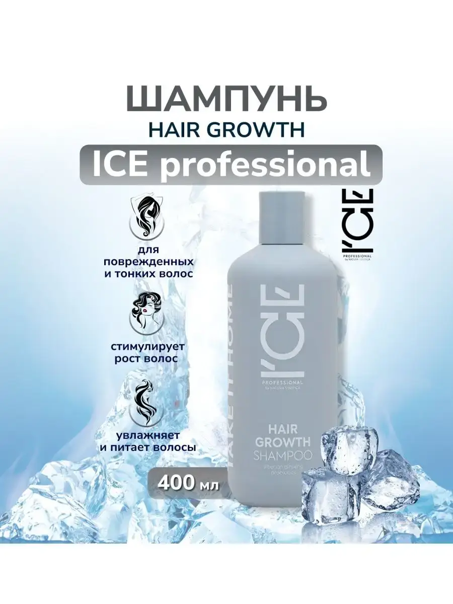 ICE by Natura Siberica Hair Growth Shampoo, 400 ml