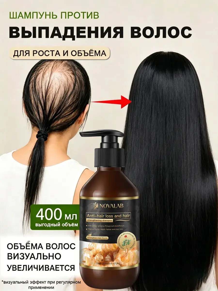 NOVALAB Hair Care Shampoo, 400 ml