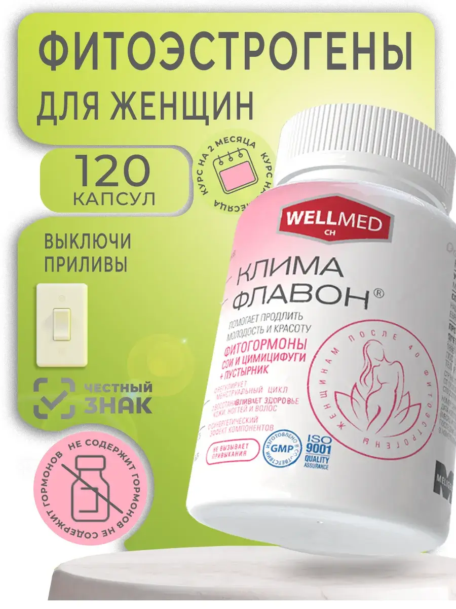 WELLMED CH Klimaflavon Capsules 120 pcs