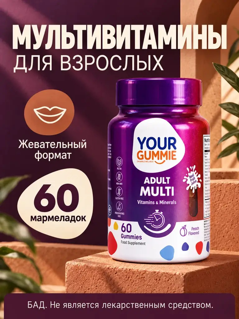 YOUR GUMMIE Adult Multi Chewable Gummies, 60 Gummies #1