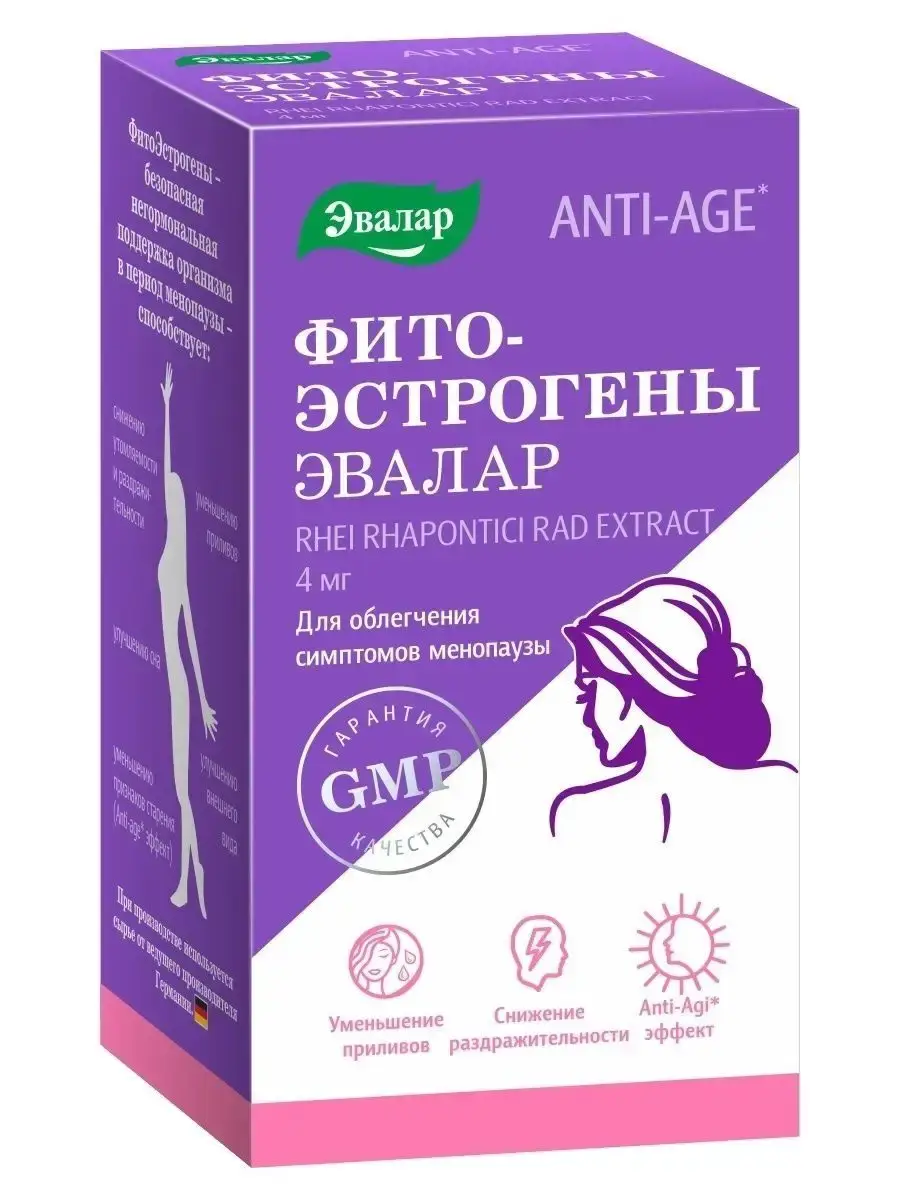 Evalar Phytoestrogens Menopause Support Capsules 30 Pack 30 Count
