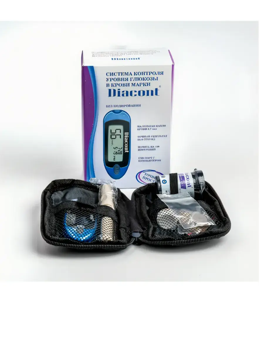 Diacont Mini Blood Glucose Monitor with Test Strips