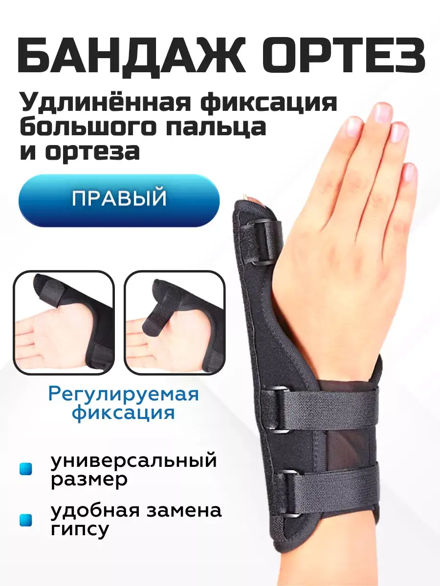 SMARTLUB Wrist Brace with Thumb Support, Strong Fixation, 1 Pack
