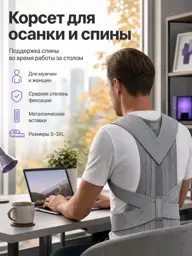 Miramal Orthopedic Back and Posture Corrector Corset XXXL Grey #1