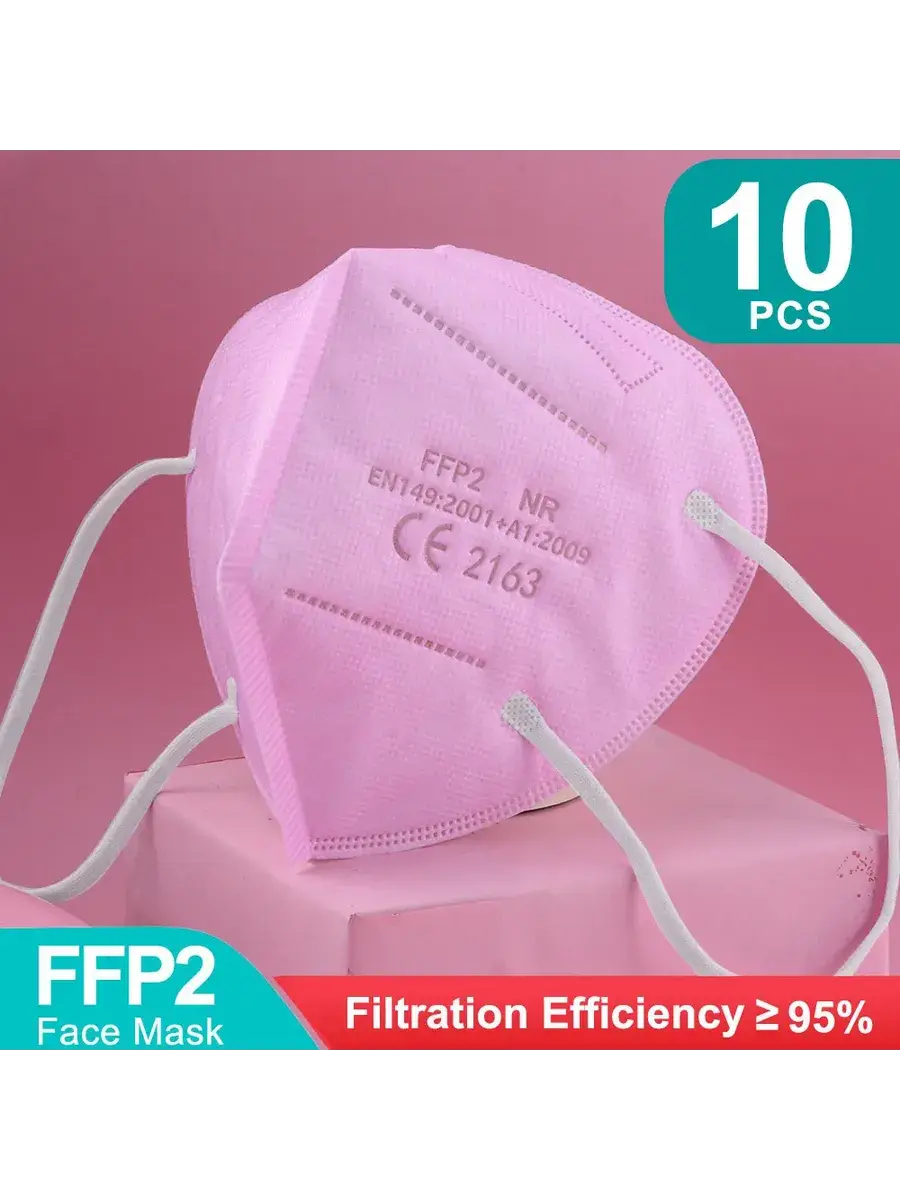 karocola FFP2 Reusable 5-Layer Respirator Mask Pink
