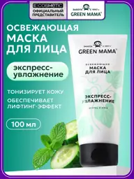 GREEN MAMA Refreshing Mint and Cucumber Face Mask, 100 ml #1
