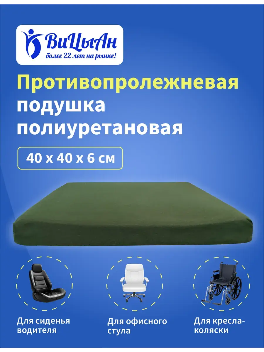 Vitsyan Anti-Pressure Cushion 40x40 cm Grey