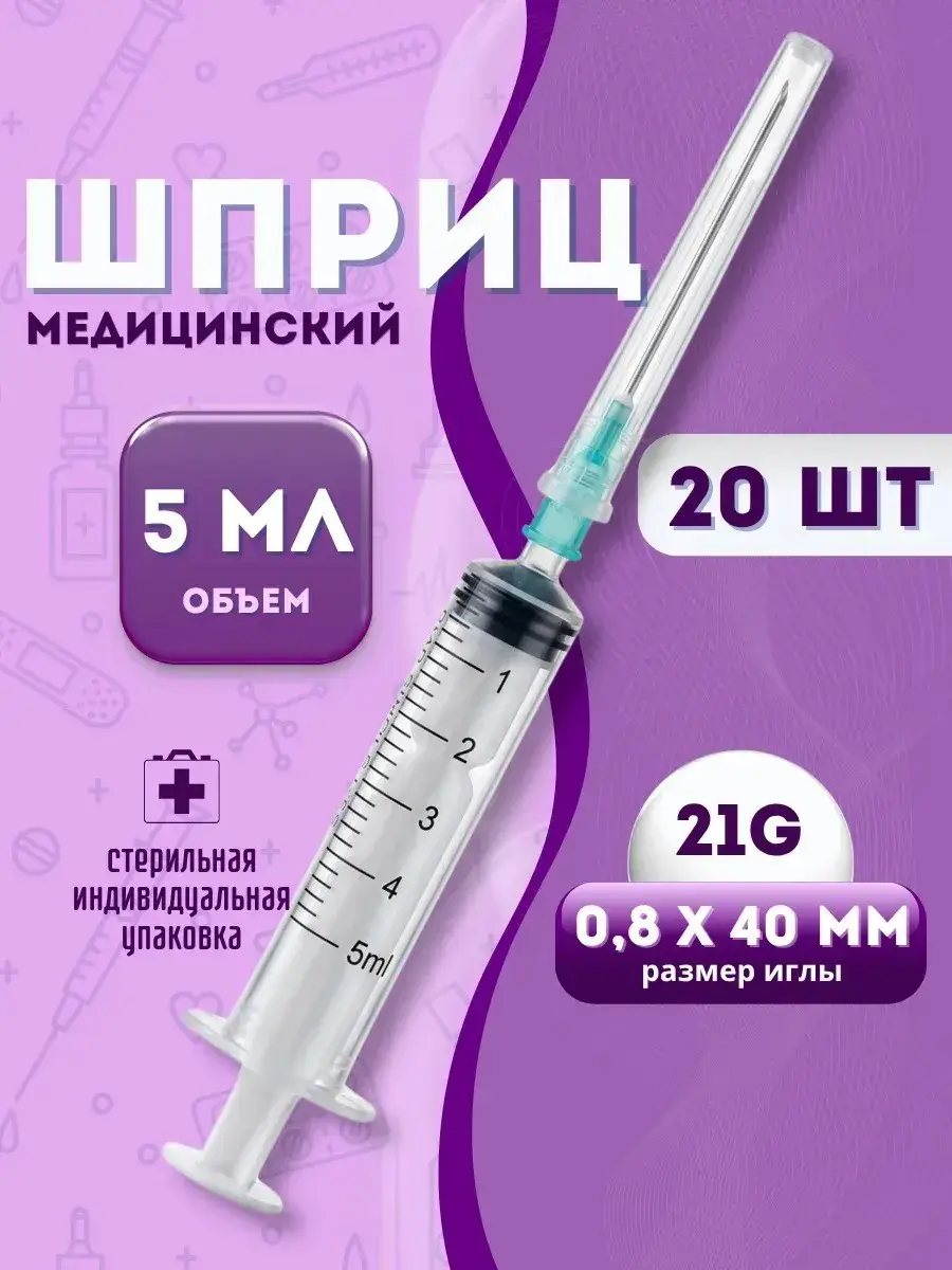 INEKTA Medical Syringe 20 Pack 5 ml, 20 Count