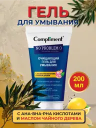 Compliment No Problem AHA BHA PHA Tea Tree Face Cleansing Gel, 200 ml #1
