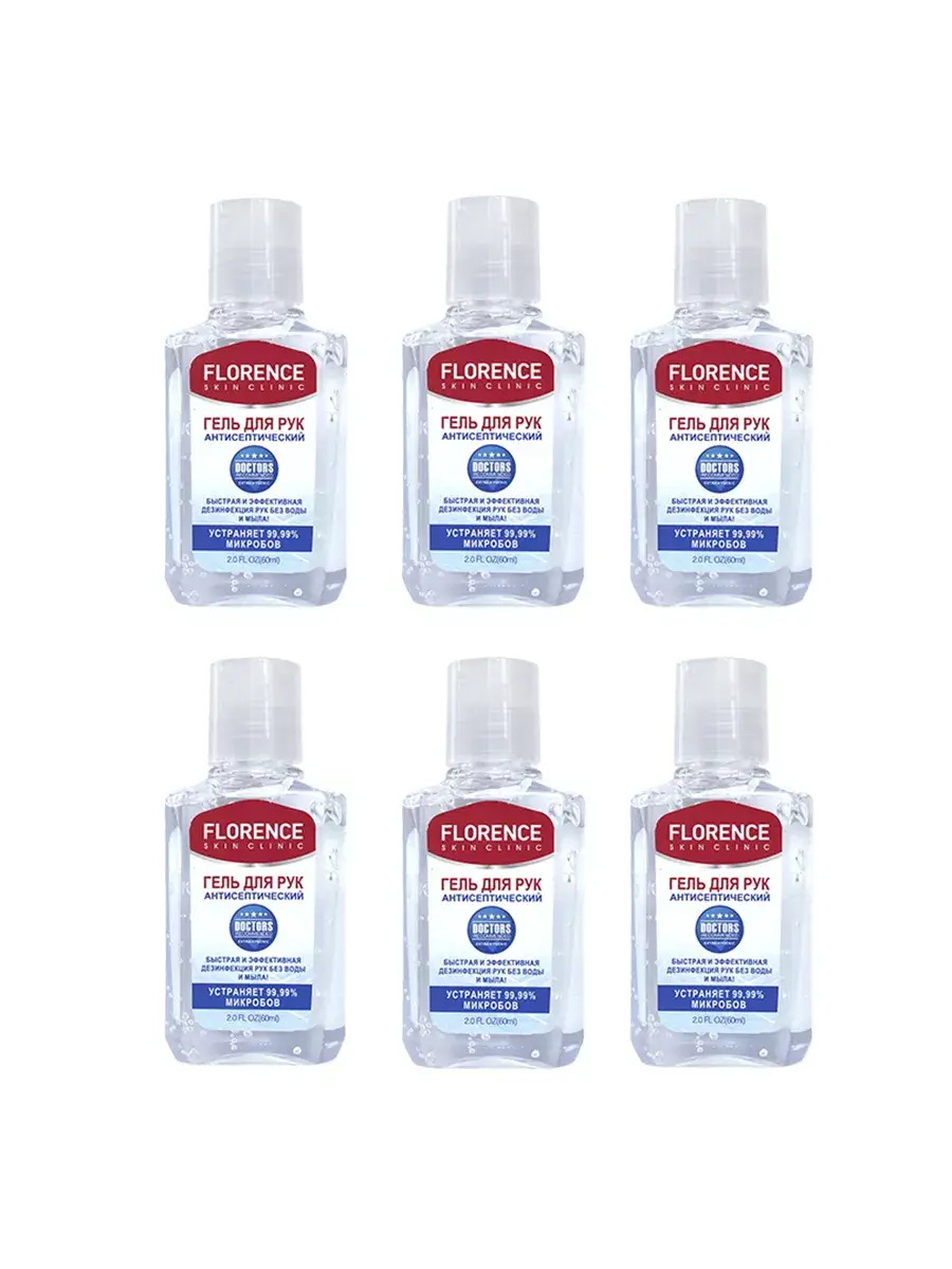 Florence Hand Sanitizer Gel 60 ml 6-Pack