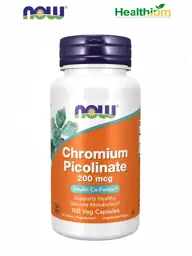 NOW Chromium Picolinate 200 mcg, 100 Capsules #1