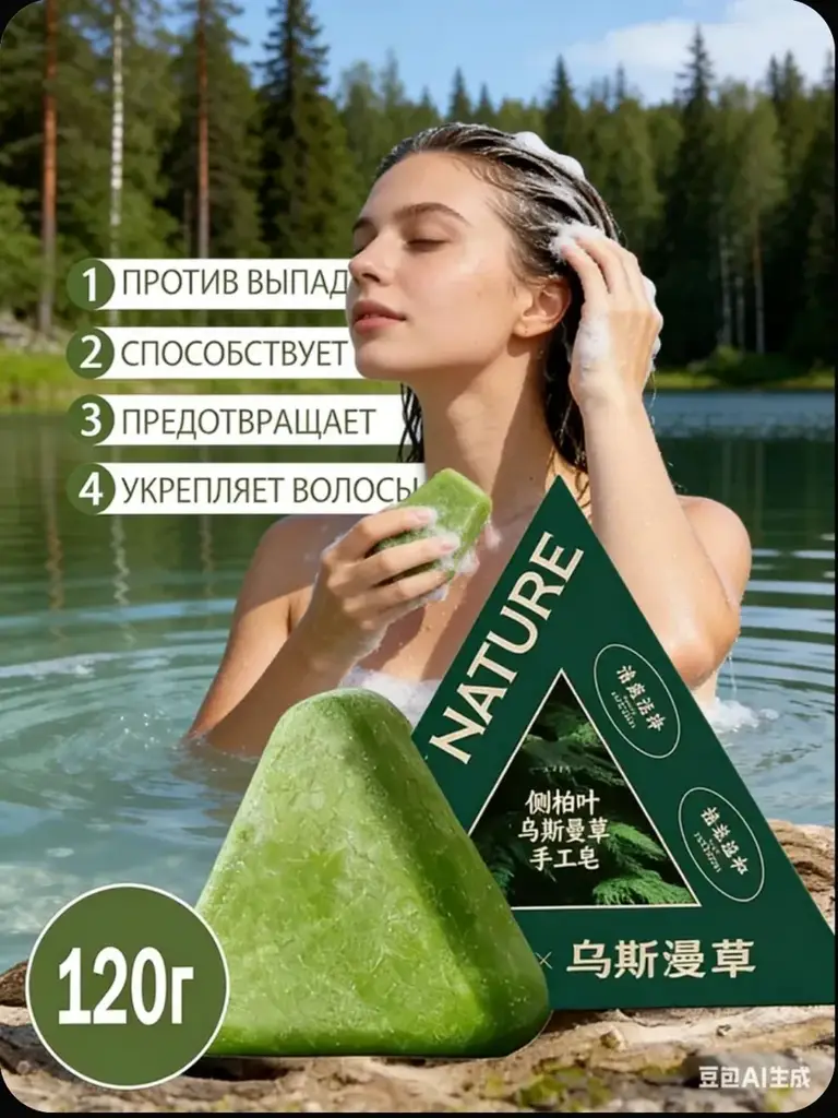 Herbal Triangle Solid Shampoo Bar 120 g #1