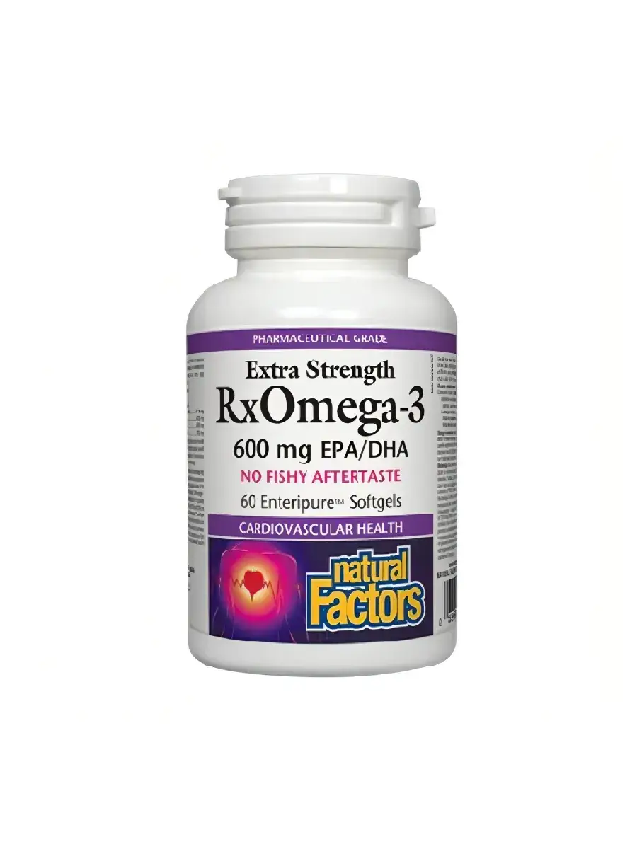 Natural Factors RxOmega-3 Extra Strength Softgels Tablets 600 mg