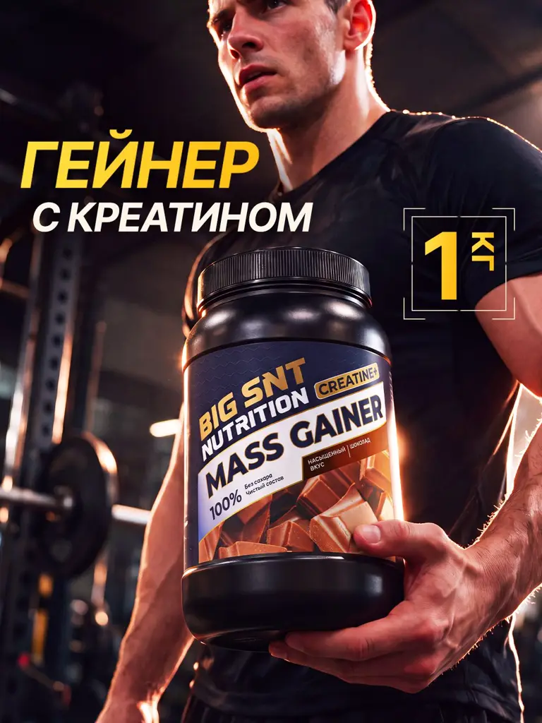 BIGSNT Mass Gainer Chocolate Powder, 1 kg, 10 Servings #1