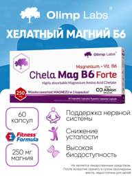 Olimp Chela-Mag B6 Forte Magnesium + Vitamin B6 60 Capsules #1