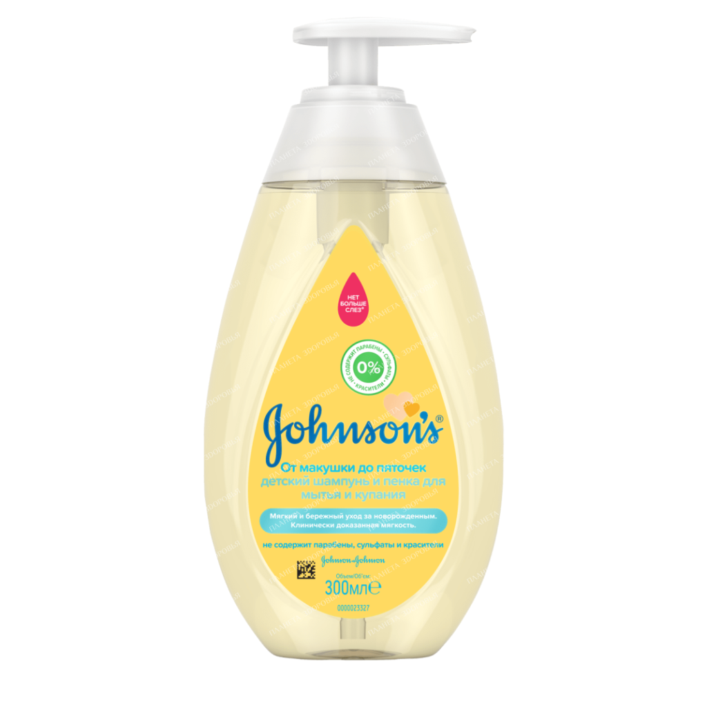Johnson's Baby shampoo and foam for washing and bathing "From crown to heels" 300 ml