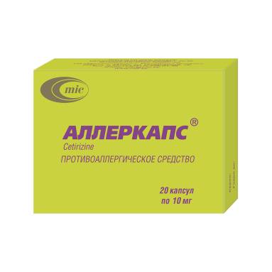 Allercaps Cetirizine 10mg Modified-Release Capsules 20 Count