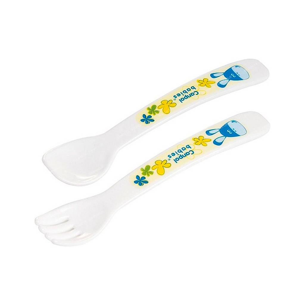 Spoon and fork for feeding. "Cutlery" from 12 months art 4/414