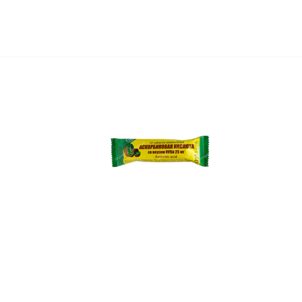 Ascorbic acid chewable tablets (with kiwi flavor) 25mg №10