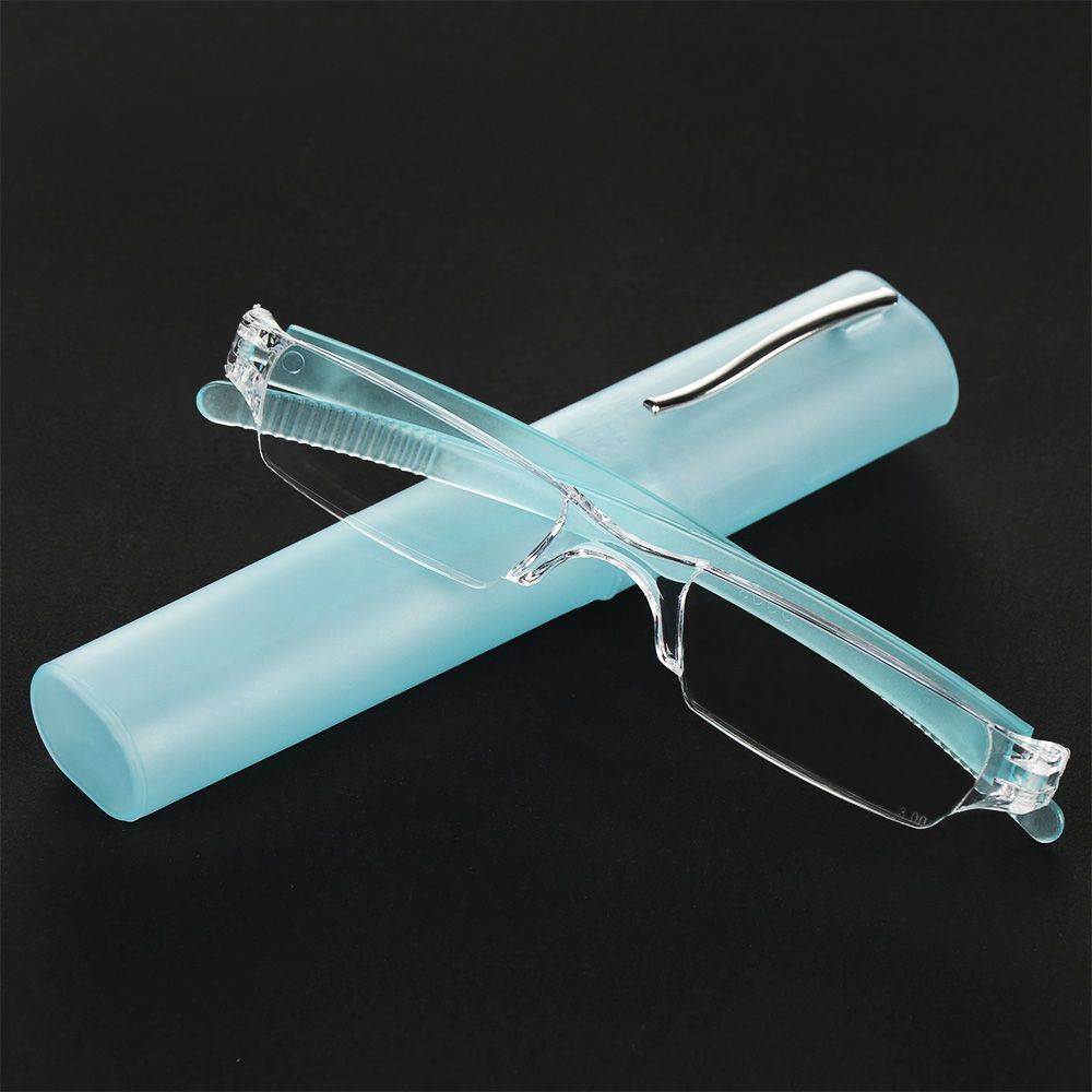 Ultra-Light Reading Glasses with Case, Blue, +2.00 Strength, 1-Pack