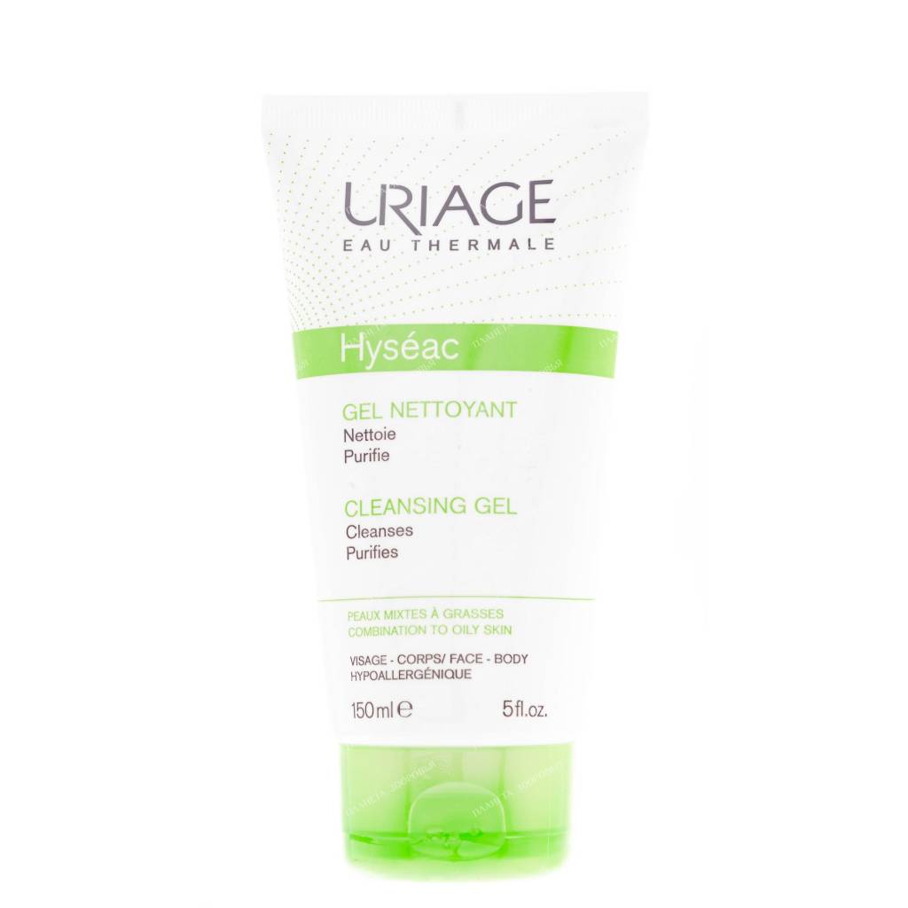 Uriage Hyseac Facial Gel / Iseac Cleansing, 150 ml