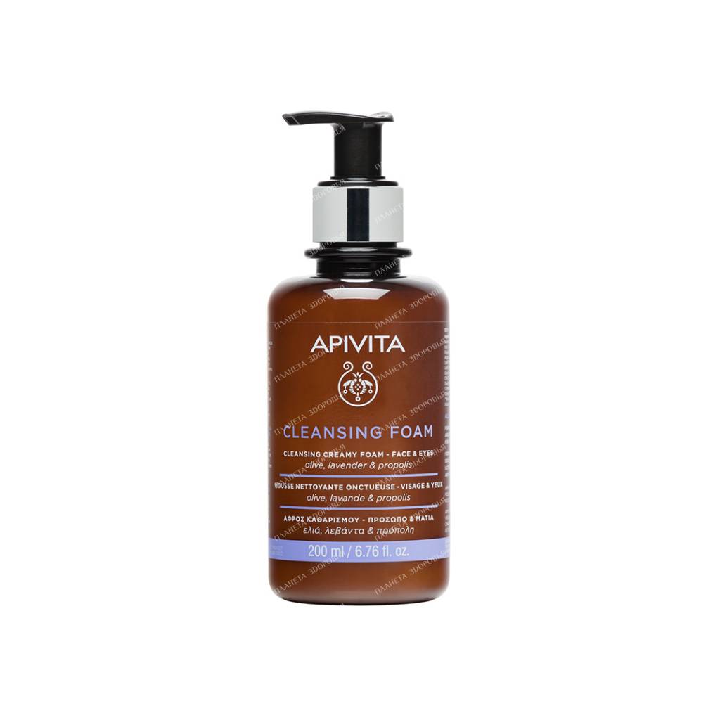 APIVITA Cleansing foam for face and eyes / CLEANSING CREAMY FOAM – FACE & EYES, 200 ml