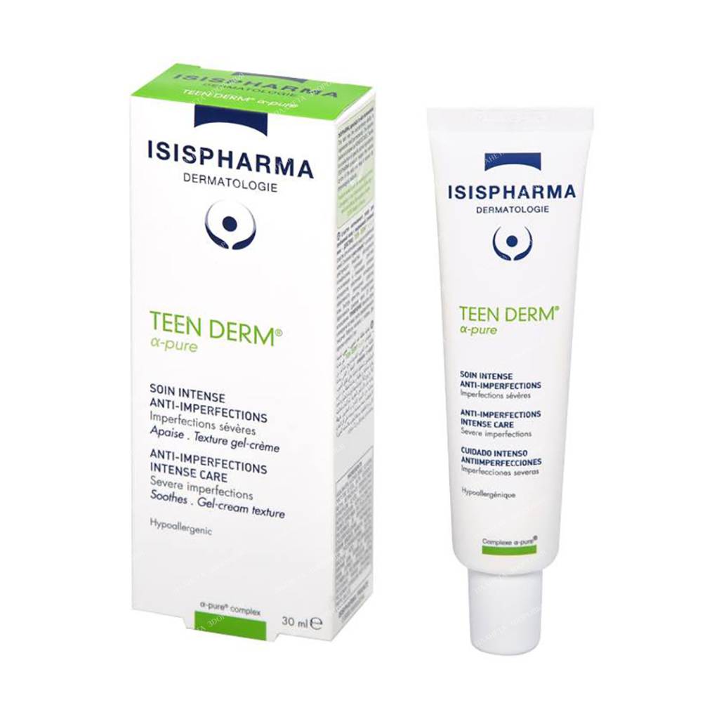 ISISPHARMA TEEN DERM Alpha pure (Tin Derm Alpha Pur) gel-cream inten. sample care. skin with a high degree of extrusion, 30 ml