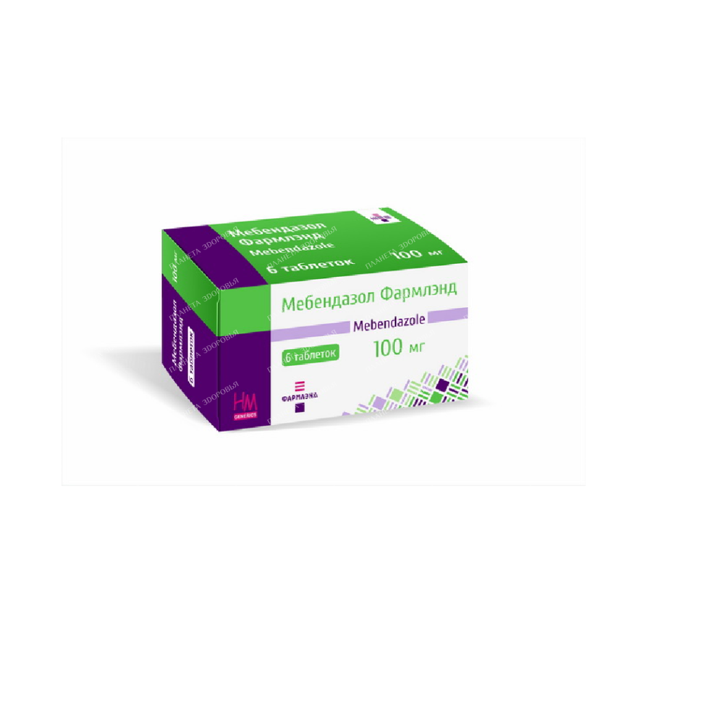 Mebendazole Pharmland tablets 100mg jar №6