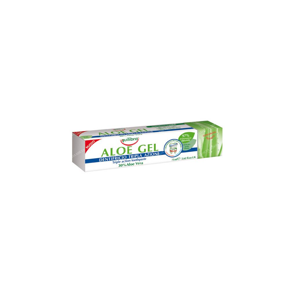 EQUILIBRA "Aloe Gel" Triple Action Toothpaste, 75 ml
