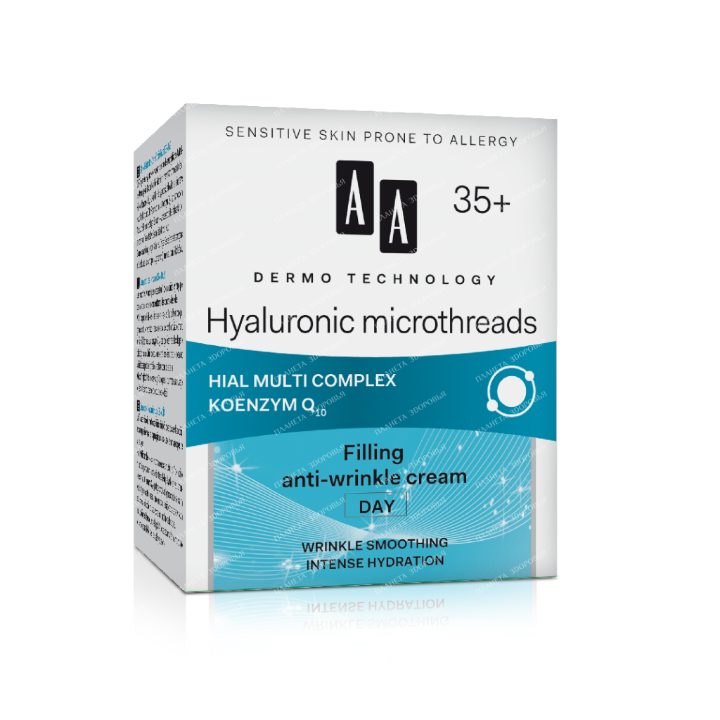 AA Dermo Technology Hyaluronic Microthreads Anti Wrinkle Anti-Aging Day Cream for Women over 35, 50 ml