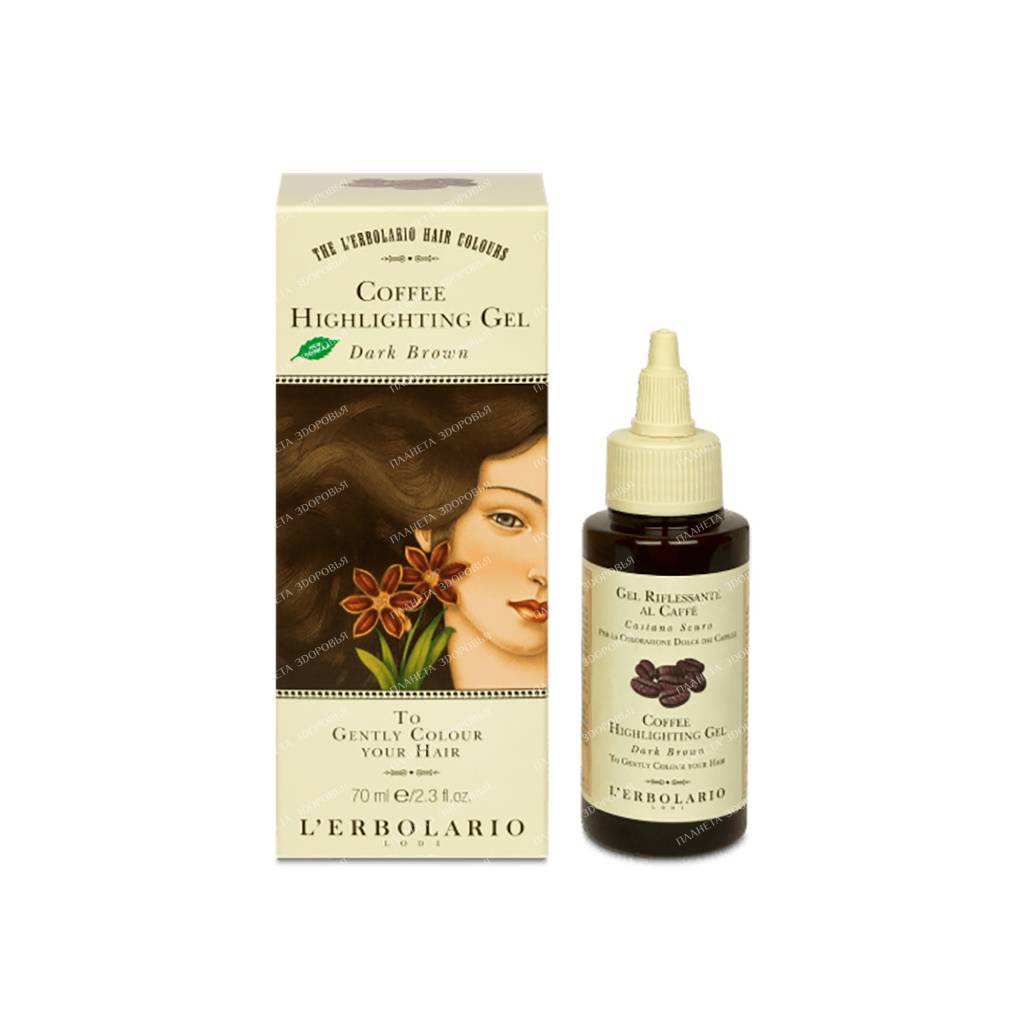 L'Erbolario Tint Hair Gel with Coffee, Dark Chocolate Tone, 70 ml