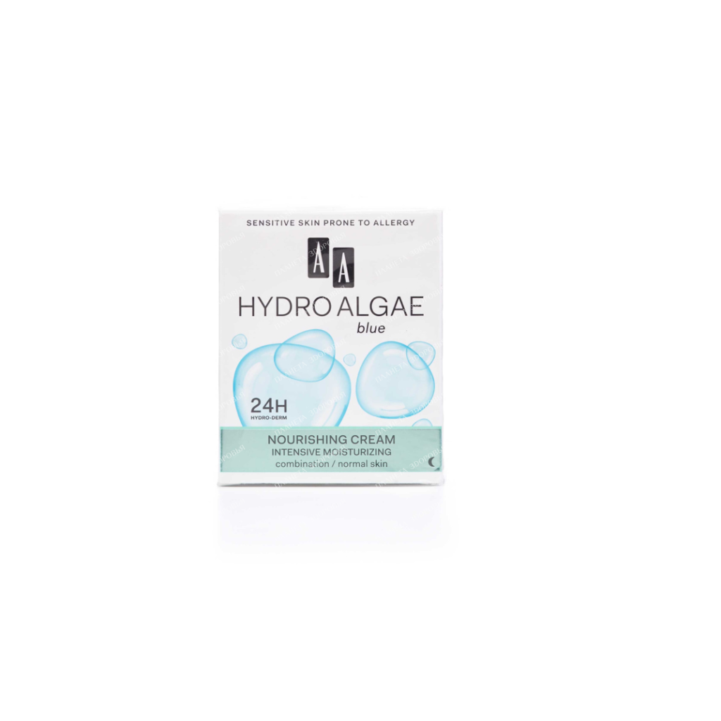 AA HYDRO ALGAE blue Multi-moisturizing night cream for combination and normal skin, 50 ml