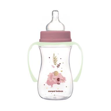 Canpol Baby Feeding Bottle Plastic 240 ml with Silicone Teat