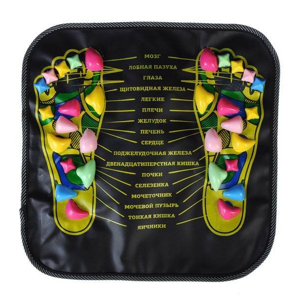 Silapro Acupressure Foot Mat: 14"x14" Orthotic Stimulating Massage Mat