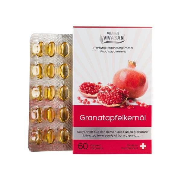 Vivasan Pomegranate Seed Oil Capsules: 60 x 705mg, Vitamins & Supplements