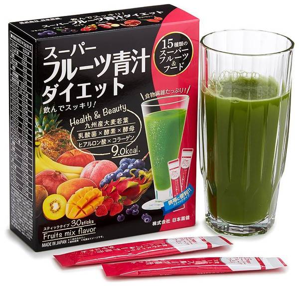 Nihon-yakken Aoziru Super Fruity Collagen Drink (30 Sachets)
