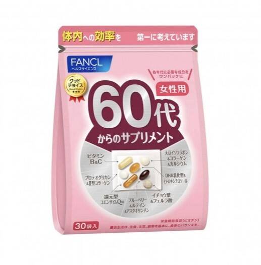 FANCL Women's 60+ Vitamin Complex, 30 Sachets 30 Count