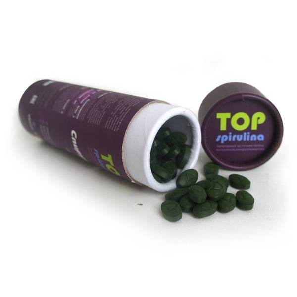 TOP Spirulina Organic 100 g Tablets in Tube - 201 Tablets