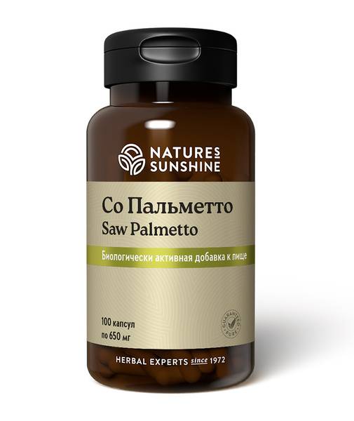 Nature's Sunshine Saw Palmetto NSP 100 Capsules 650 mg, 100 Count