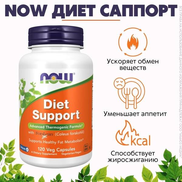 NOW Diet Support Supplement: 855mg, 120 Veggie Capsules