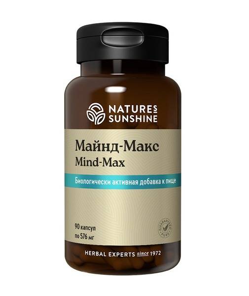 Nature's Sunshine Mind Max 90 Capsules 576 mg, 90 Count