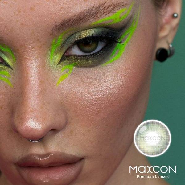 Color Contact Lenses Golden Green - 2 Pack, 14.2mm, 0.00 Diopter