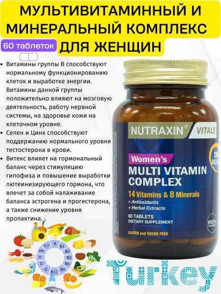 Nutraxin Women's Multivitamin with Resveratrol & Vitex